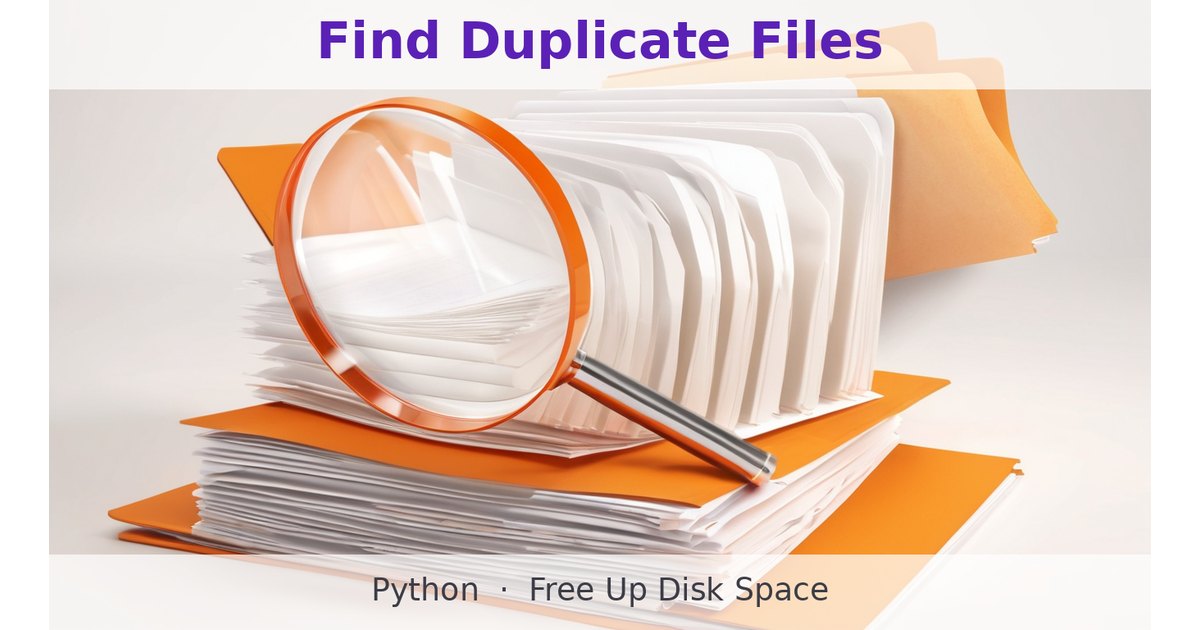Find Duplicate Files with Python: Reclaim Gigabytes of Disk Space in One Run